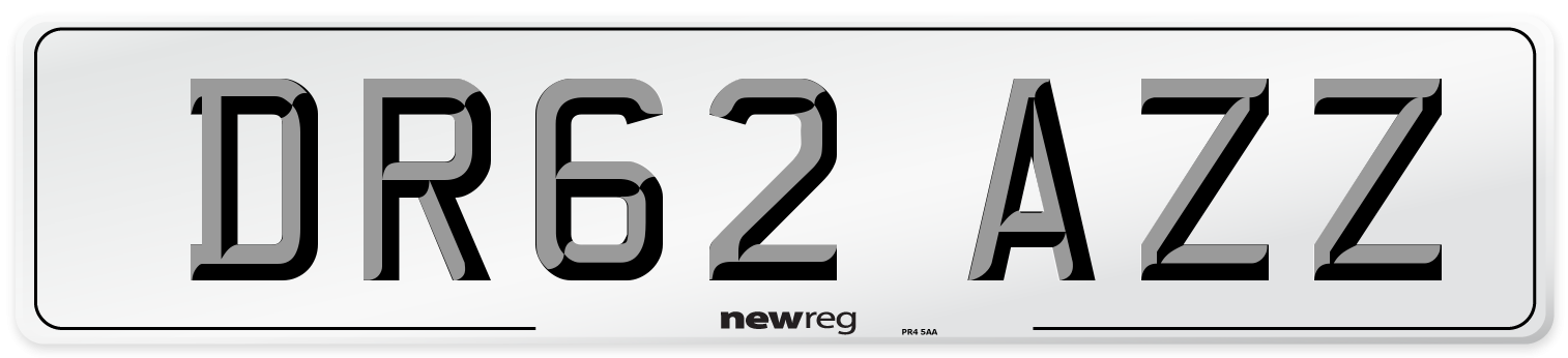 DR62 AZZ Number Plate from New Reg